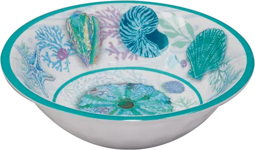 Vista 4 de Certified International Serene Seas - Juego de vajilla de melamina de 12 piezas, servicio para 4 personas