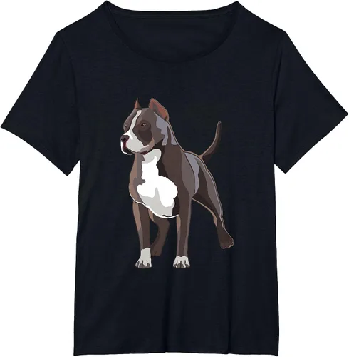 Vista 39 de American Bully Dog Holder Illustration for Dog Lovers T-Shirt Negro