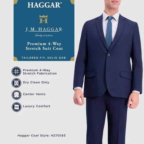 Vista 5 de J.M. Haggar Abrigo separado de alta calidad para hombre