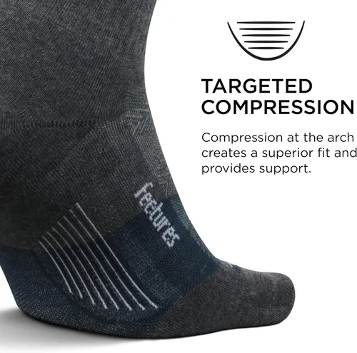 Vista 2 de Feetures Trail Max Cushion Mini Crew Sock - Calcetines de correr para mujer y hombre, absorben la humedad