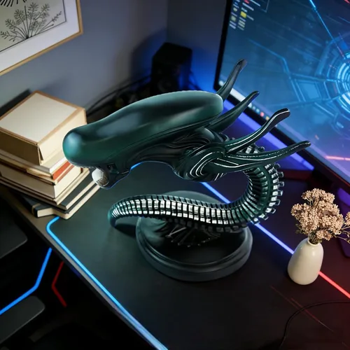 Vista 4 de Lámpara de escritorio Xenomorph Alien, lámpara decorativa para dormitorio y hogar, lámpara coleccionable Alien, lámpara decorativa para el hogar