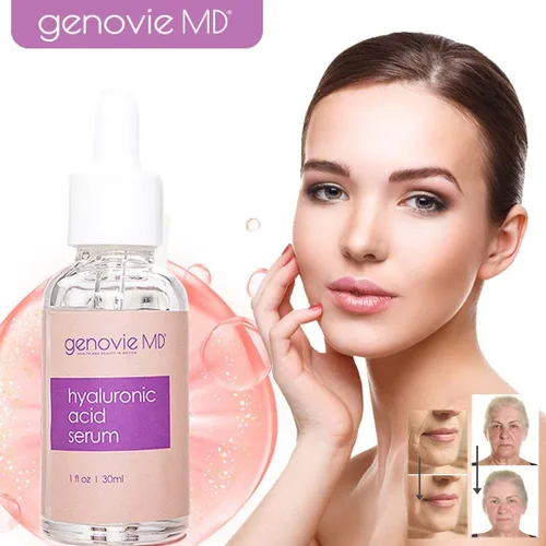 Vista 8 de Genovie MD Suero rellenador de ácido hialurónico para cara, fabricado con propiedades antienvejecimiento, suero facial hidratante e hidratante