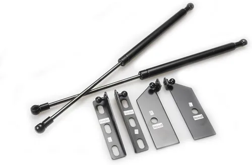 Vista 8 de Kit de soporte de elevación de capó (mejorado), compatible con Nissan Teana 2009-2010 (fibra de carbono negra)