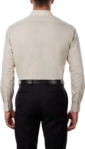 Vista 2 de Van Heusen - Camisa de vestir de popelina para hombre, ajuste estándar, unicolor