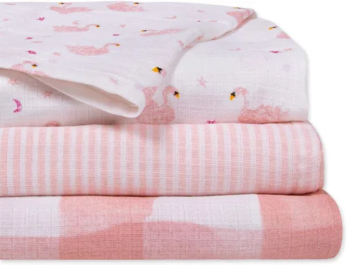 Vista 15 de Burt's Bees Baby - Mantas de muselina de algodón para bebé, paquete de 3, multiusos, ligeras y transpirables, 100% algodón orgánico