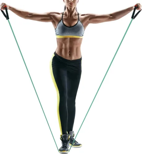 Vista 8 de Bandas de resistencia individuales, bandas de entrenamiento con asas y bandas de ejercicio con anclaje de puerta, adecuadas para entrenamiento