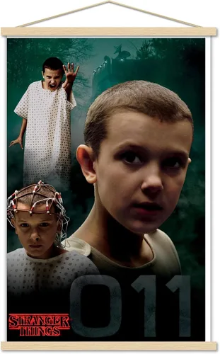 Vista 15 de Trends International Netflix Stranger Things - Póster de pared de Eleven, 14.725 x 22.375 pulgadas, versión enmarcada de madera de granero
