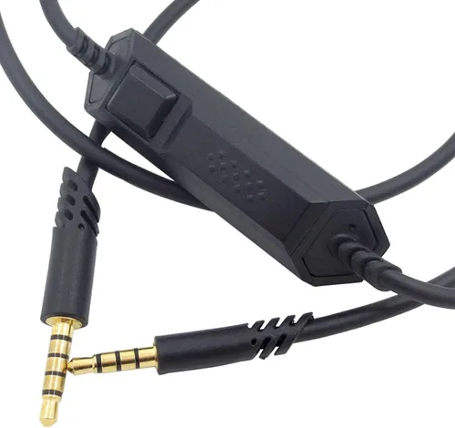 Vista 6 de Cable de repuesto A50 para auriculares con control de volumen y cable adaptador de audio para micrófono, compatible con A10A20A30A50A40A40TR