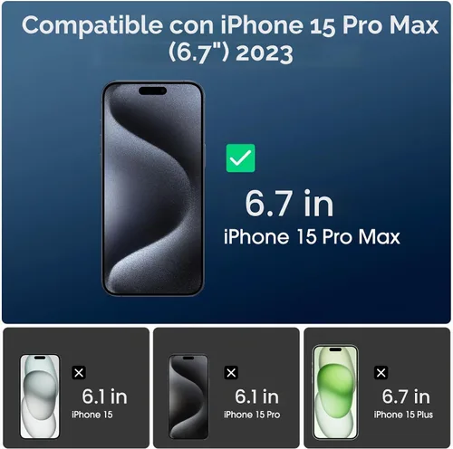 Vista 7 de amFilm Instalación más fácil OneTouch para iPhone 15 Pro Max Protector de pantalla [6.7 pulgadas] Vidrio templado + Protector de lente de cámara