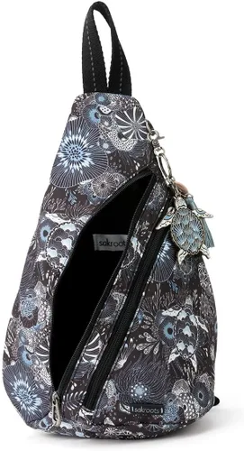 Vista 3 de Sakroots Mochila para mujer sobre la marcha, Paisaje marino medianoche, talla única , Sakroots Mochila para mujer en nailon Eco Twill