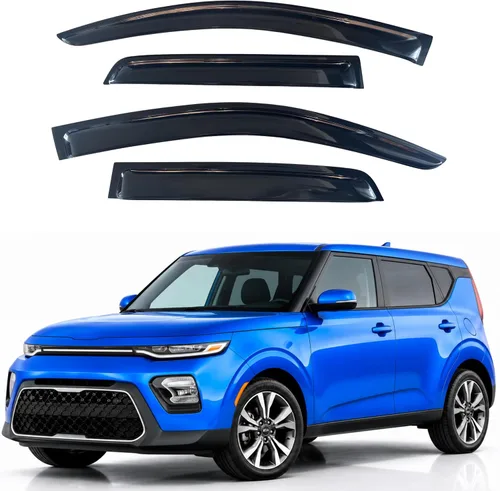 Vista 9 de Visera de ventana IG para Ford Focus Sedán y Hatchback 2012-2018, Protector de ventana lateral para lluvia y viento estilo Mugen, extra duradero