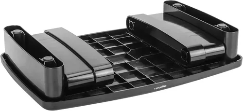 Vista 2 de Amazon Basics Soporte elevador de escritorio rectangular de altura ajustable para monitor de computadora con almacenamiento para reducir la tensión