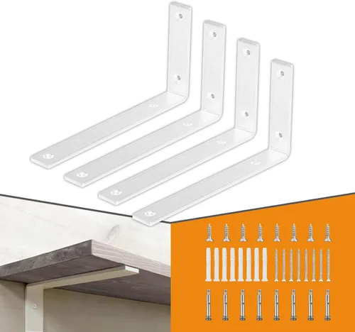 Vista 17 de CLT Soporte de Estante (Negro), 6 Pulgadas y Cuarto de Pulgada (1/5") de Grosor - Carga Máxima: 220 lb Rústico Industrial Moderno Granja Resistente