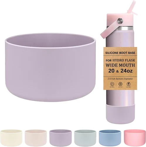 Vista 31 de HEYSKAY Funda Protectora de Silicona para Botellas de Agua Hydro Flask de Boca Ancha de 12oz 16oz 18oz 21oz 24oz Protector de Fondo y Otras Botellas