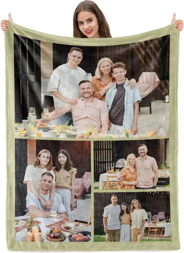 Vista 22 de Manta personalizada con imagen, mantas personalizadas para adultos y niños, manta de fotos personalizable, mantas personalizadas como regalo