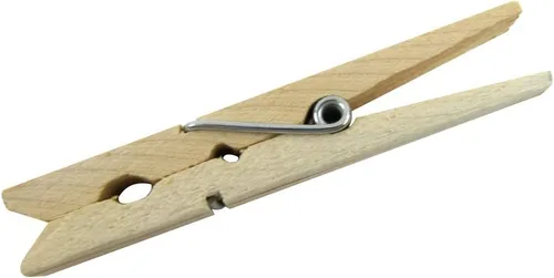 Vista 3 de Treasure Gurus - Pinzas de ropa de madera natural, 32 piezas, pinzas para ropa de primavera, para colgar