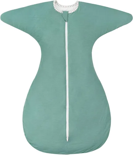 Vista 7 de ZIGJOY Shark-Fin - Manta de transición para recién nacido, 0.5 tog de rayón hecho de bambú, saco de dormir para bebé, manta con cremallera de 2