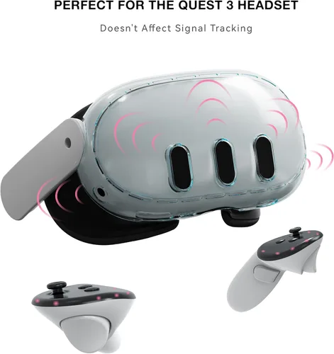 Vista 2 de APEXINNO VR Shell Cover Skin for Meta Quest 3 Headset Accessories, VR Shell Case Headset Protector for Oculus Quest 3 VR Headsets, ABS