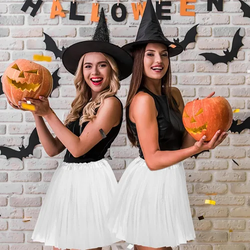 Vista 7 de Tutús para mujeres adultas, faldas de tul tutú para mujeres, disfraces para mujeres, 3 capas, faldas tutú para niñas, adolescentes, Halloween, correr