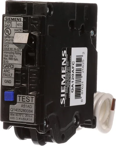 Vista 6 de Siemens QA115AFCP 15-Amp Single Pole 120-volt Combination AFCI Breaker para Enchufe