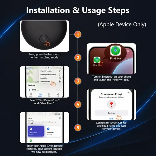 Vista 4 de Rastreador GPS para vehículos, paquete de 2 rastreadores GPS ocultos magnéticos para vehículos, sin suscripción, dispositivo de seguimiento