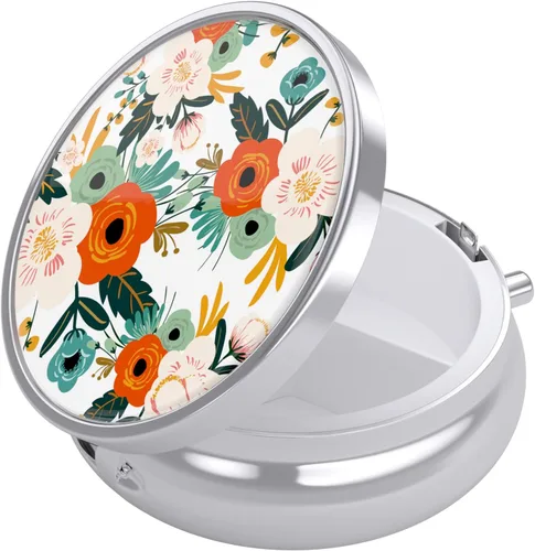 Vista 17 de Nipichsha Pastillero, pequeño pastillero para bolso y bolsillo, lindo organizador de medicamentos de viaje, soporte portátil para medicamentos