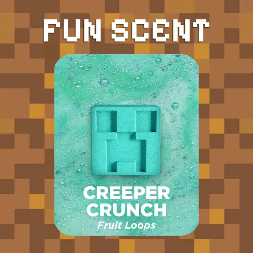 Vista 3 de TNT Creeper - Bomba de baño para niños con figura sorpresa de constructor de bloques en el interior (paquete de 1) - Bomba de mina de burbujas