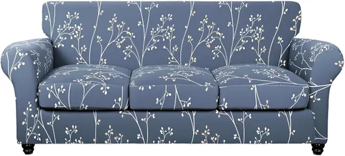 Vista 42 de SearchI Funda elástica para sofá, funda para sillón de 2 piezas con funda de cojín separada para silla, protector de muebles lavable para sala