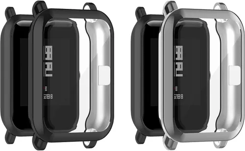 Vista 9 de Fundas protectoras de pantalla compatibles con Amazfit GTS 2 Mini/Bip U Pro/Bip S/Bip Lite/Bip 1S/Bip Lite 1S/Amazfit A1608 Watch Soft Metal