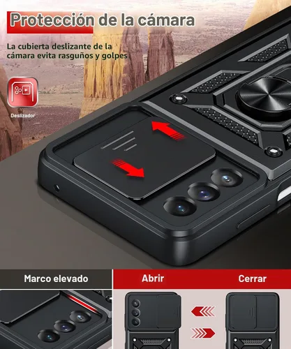 Vista 4 de LeYi Funda para Moto G Stylus 5G 2022: [No compatible con la versión 4G] Funda para Moto G Stylus 2022 con protector de pantalla de vidrio templado