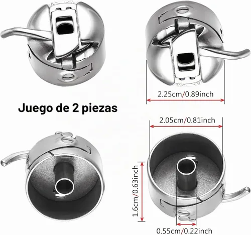 Vista 2 de 2 cajas de bobina para máquina de coser para carga frontal 15 máquinas de clase.