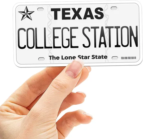 Vista 26 de Calcomanía para placa de matrícula de Texas, elige entre más de 50 ciudades de TX, calcomanía para parachoques de Texas para automóvil, calcomanías