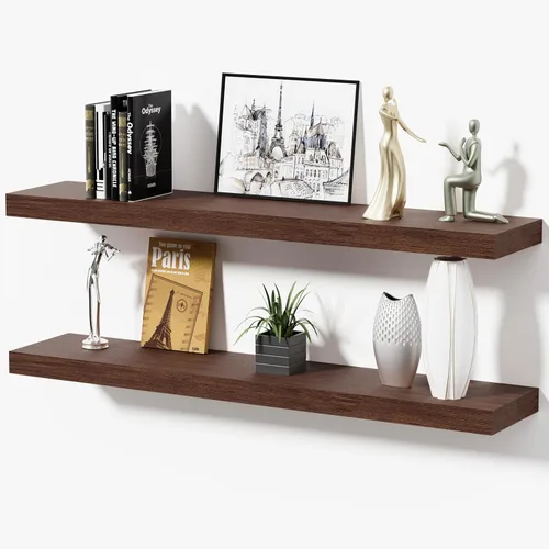 Vista 33 de Estantes flotantes de baño para pared, estantes de baño sobre el inodoro, estantes de pared y estante para libros, estante colgante, estantes