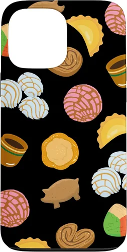 Vista 24 de Conchas Pan Dulce Patrón Negro Teléfono Caja Latina Regalo Caso para iPhone 17