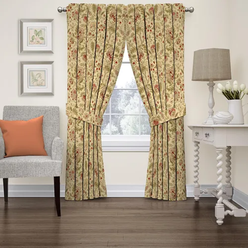 Vista 25 de Waverly Forever Peony - Juego de edredón de 4 piezas, 100% algodón, estampado floral de bayas, tamaño matrimonial/queen, con 2 fundas de almohada