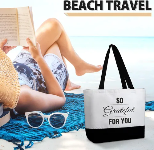 Vista 18 de Silkfly 32 piezas inspiradoras bolsa de lona con cremallera reutilizable motivacional bolsa de maquillaje conjunto para mujeres, amigas compañeras
