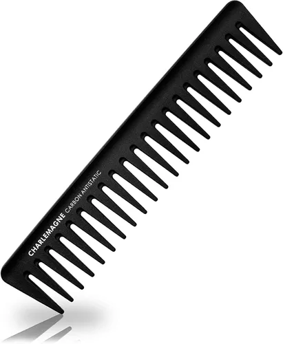 Vista 7 de Charlemagne Peine de cabello de carbono irrompible para hombres de 18 cm - Peine fino antiestático para cortar y peinar, para hombres y mujeres