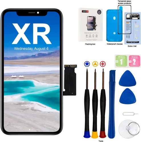 Vista 9 de EFAITHFIX para iPhone 11 Reemplazo de pantalla COF de 6.1 pulgadas, marco de pantalla LCD, ensamblaje de pantalla táctil 3D, digitalizador