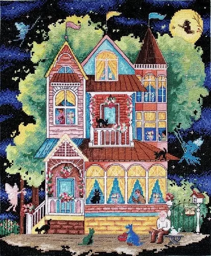 Vista 3 de Wizardi Kit de punto de cruz contado LetiStitch Be Happy L8042
