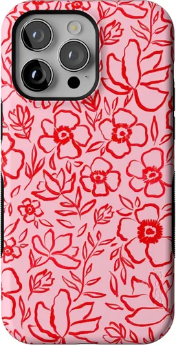 Vista 158 de Casely - Funda para iPhone 14 Pro Max, flores pintadas, Frida Kahlo Floral Girly, compatible con MagSafe