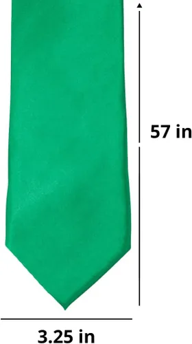 Vista 391 de tiemart Corbata de color sólido para hombre Longitud estándar