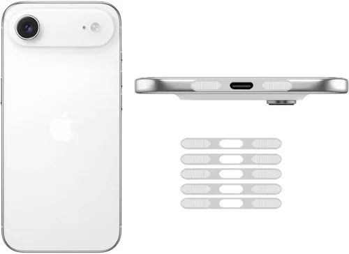Vista 20 de para iPhone 16 Pro Max Auricular Parlante Malla Anti Polvo Adhesiva Cubierta - 5 PIEZAS / Negro