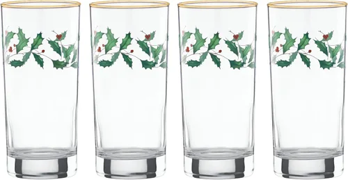 Vista 10 de Lenox 849606 Holiday - Juego de vasos de 4 piezas para bebidas heladas, vajilla navideña, alojamiento