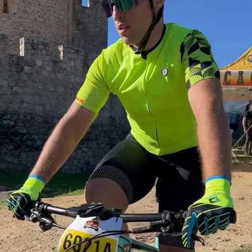 Vista 2 de Darevie Guantes de ciclismo, guantes de ciclismo para hombres y mujeres, con pantalla táctil, guantes de bicicleta de montaña con dedo completo