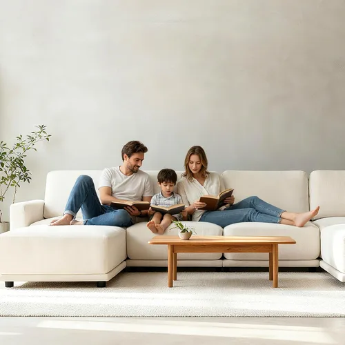 Vista 7 de Sofá modular de 79 pulgadas para sala de estar pequeña, sofá moderno en forma de L con otomana, juego de sofá de felpilla de 3 piezas para muebles