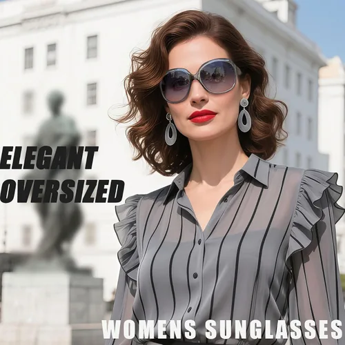 Vista 38 de Joopin Lentes de sol de gran tamaño para mujer, polarizados, grandes, para conducción, protección UV, grandes sombras