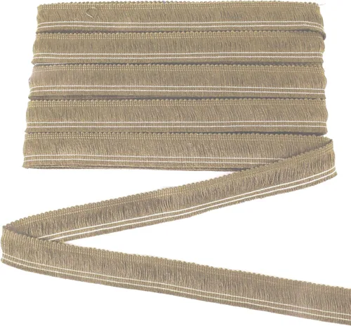 Vista 19 de BEL AVENIR Ribete de flecos de costura beige de 13.7 yardas x 1 pulgada