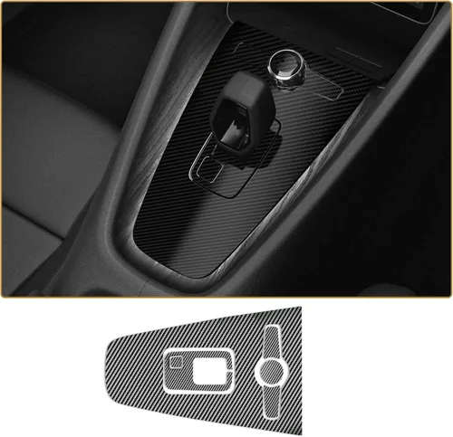 Vista 8 de YEE PIN Panel de cambio de marchas negro 2022 Kia EV6 Caja de cambios Decoración del panel de marco para Kia EV6 2022 Recorte de panel de cambio