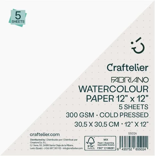 Vista 5 de Craftelier Paquete de 10 tarjetas de acuarela, papel prensado en frío FSC, calidad premium 300 GSM, tamaño 3 x 4 pulgadas (3.0 x 4.0 in), ideal