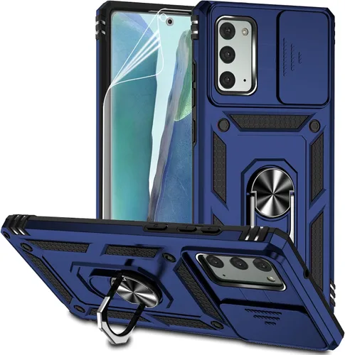 Vista 12 de Funda para Samsung Galaxy Note 20 con cubierta para lente de cámara, protector de pantalla HD, resistente a caídas de grado militar, soporte
